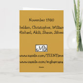 80年代を覚えて下さいか。  小さい与太者の挨拶状 カード (裏面)