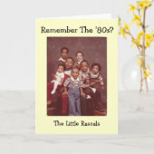 80年代を覚えて下さいか。  小さい与太者の挨拶状 カード (黄色い花)