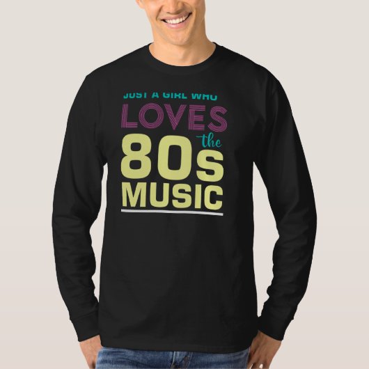 80年代を超越したレトロ歌詞を愛する女の子 Tシャツ (正面)