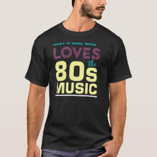 80年代を超越したレトロ歌詞を愛する女の子 Tシャツ