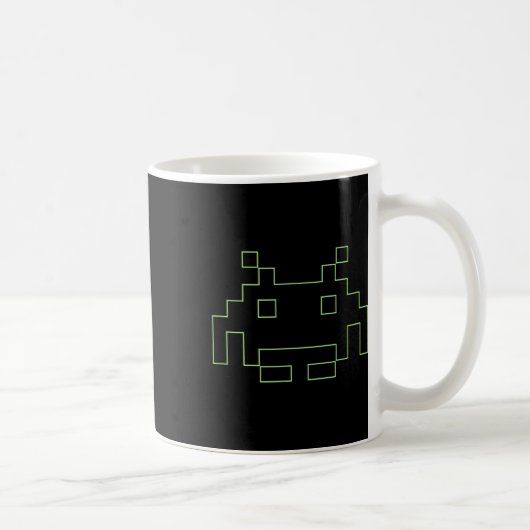 80年代アーケードゲーム レトロ宇宙エイリアンインベーダー ゲーマー コーヒーマグカップ (右)