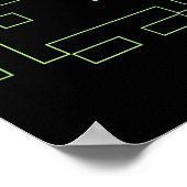 80年代アーケードゲーム レトロ宇宙エイリアンインベーダー ゲーマー ポスター (角)