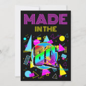 80年代カスタムのレトロ級懇親会 招待状 (正面)