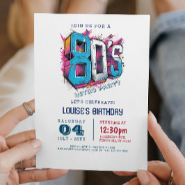 80年代クラシックレトロシンプルパーティー 招待状