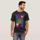 80年代シンセウェーブ シンセサイザー レトロ ファミリー Tシャツ (正面フル)