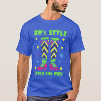 80年代スタイルのレッグウォーマー キャッチザウェーブ ギフト Tシャツ