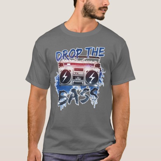 80年代スタイルのレトロな音楽 Tシャツ (正面)