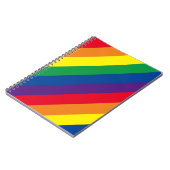 80年代スタイルレインボーストライプのスパイラルノート ノートブック (左側)