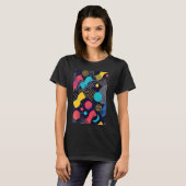 80年代スタイルレトロパターンアート Tシャツ (正面フル)