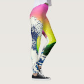 80年代スタイル素晴らし波とヤシの木 レギンス (右)