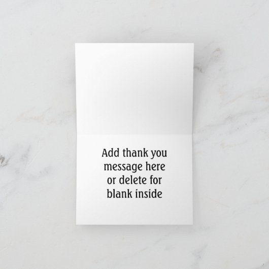 80年代スタイル バースデー サンクス ノート カード (内部)