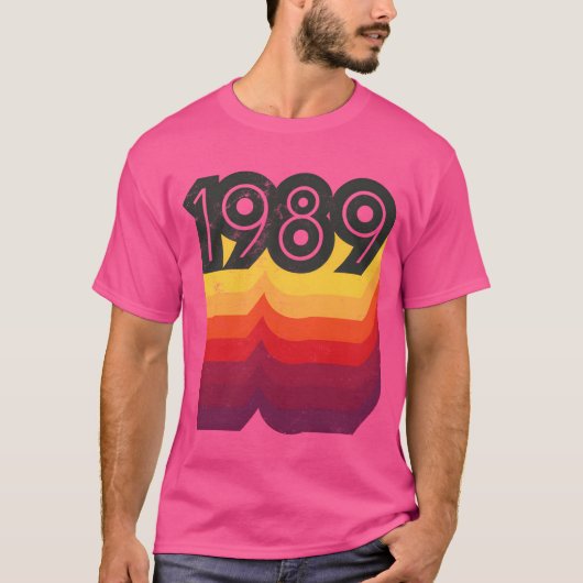 80年代スタイル 1989 ヴィンテージ Tシャツ (正面)