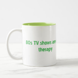 80年代テレビの愛の懐かしさ 1980年代のセラピー ベビーブーマー ツートーンマグカップ