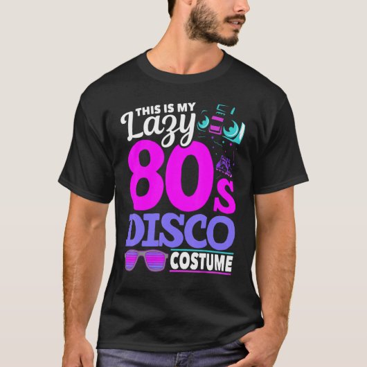 80年代ディスコ音楽1980年代コスチュームパーティーレトロ80 Tシャツ (正面)