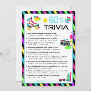 80年代トリビアパーティゲーム 招待状