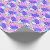 80年代パステルジオグラフィクスメンフィス葉パーム ラッピングペーパー (角)