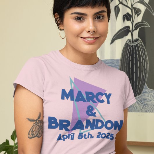 80年代パステル新結婚波の花嫁 Tシャツ