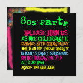 80年代パーティーの招待状 招待状 (正面/裏面)