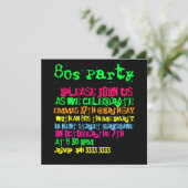 80年代パーティーの招待状 招待状 (スタンド正面)