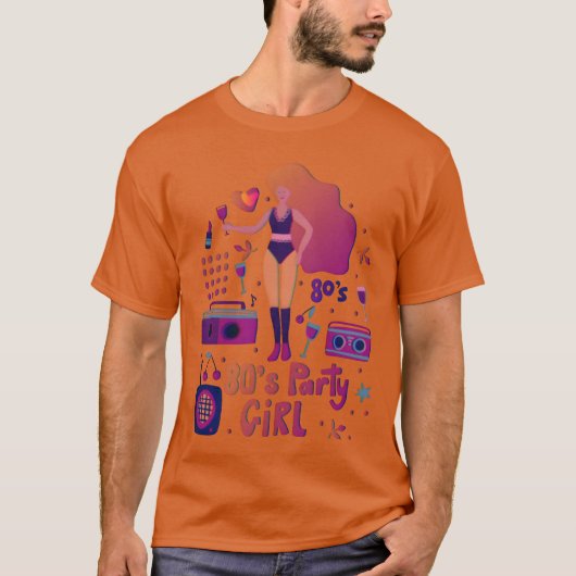 80年代パーティーガール友達 Tシャツ (正面)