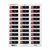 80年代パーティーレトロ住所 シールシール ラベル (フルシート)