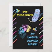 80年代パーティー招待状レトロ800年お祝い 招待状 (裏面)