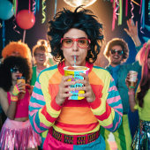 80年代パーティー1980年代のレトロおもしろい完全素晴らしい男 紙コップ