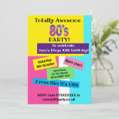 80年代パーティー 最高にクールな80年代 80 招待状 (スタンド正面)