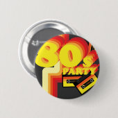 80年代パーティー 缶バッジ (正面&裏面)
