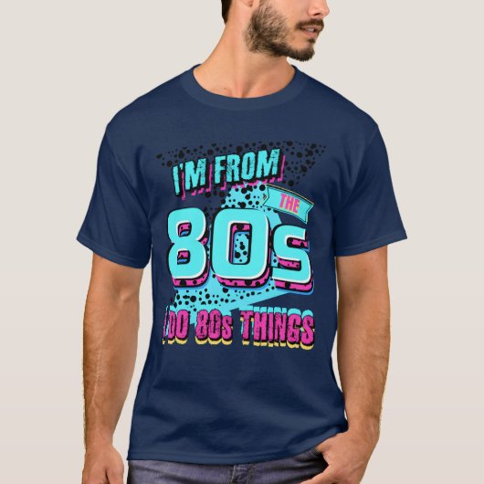 80年代パーティー 1980 面白い Tシャツ (正面)