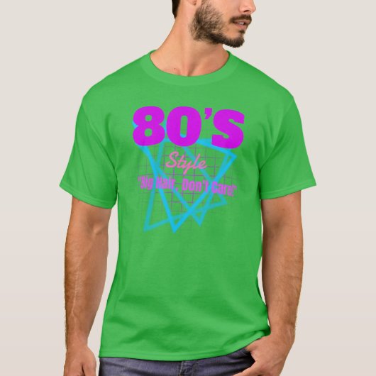 80年代ビッグヘア派の車用Tシャツ おもしろい Tシャツ (正面)