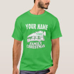80年代ファミリークリスマスツリーTシャツ Tシャツ<br><div class="desc">家族おもしろいのために80のクリスマスのTシャツ。家族パーソナライズされた名を追加。Tシャツの最小注文なし。今年を今年に変える離れか1989年の80年代にしゃれている!クラシックパーソナライズされた80のクリスマスデザインと"家族のクリスマス"Tシャツ。クリスマスの木を切り落とすのまわりに間、このTシャツは休日の衣服に最適！クリスマスもしが大好き飾で、木が大好きだから、このTシャツが大好きだよ。</div>