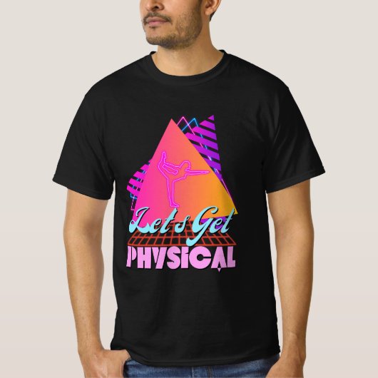 80年代フィットネス Let's Get Physical Tシャツ (正面)