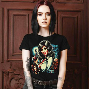 80年代ホラーガール Tシャツ