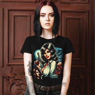 80年代ホラーガール Tシャツ