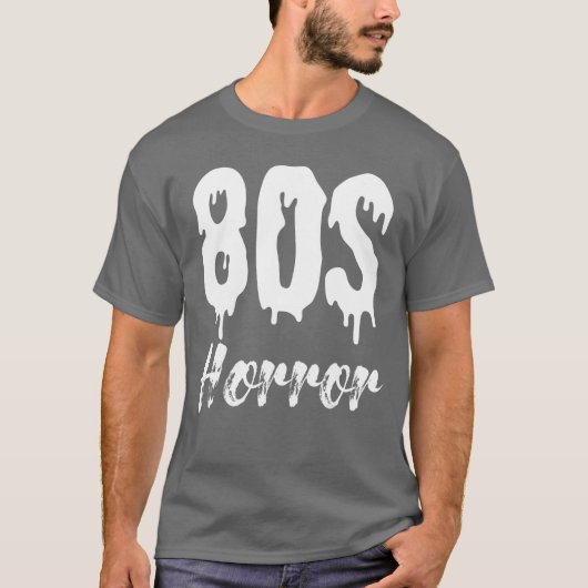 80年代ホラー映画 スリラー好きな人へ ハロウィン Tシャツ (正面)