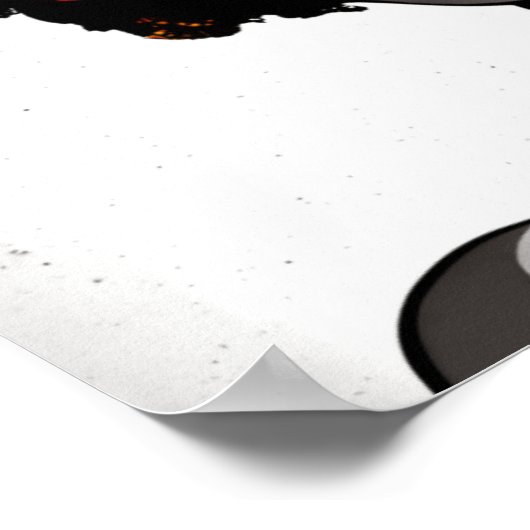 80年代ポップ・アートののアフリカ人少女のアートポートレート ポスター (角)