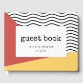 80年代ポップ・アートのメンフィススタイル結婚ズ ゲストブック (正面)