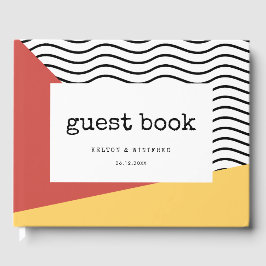 80年代ポップ・アートのメンフィススタイル結婚ズ ゲストブック