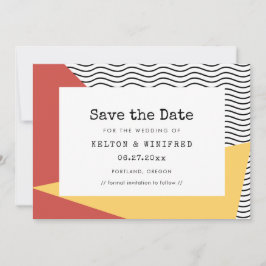 80年代ポップ・アートのメンフィススタイル結婚ズ セーブザデート