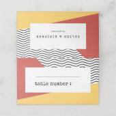 80年代ポップ・アートのメンフィススタイル結婚ズ プレイスカード (外部開封)