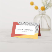 80年代ポップ・アートのメンフィススタイル結婚ズ プレイスカード (裏面)