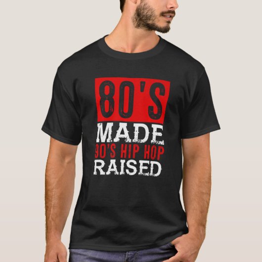 80年代メイド90年代のヒップホップ Tシャツ (正面)