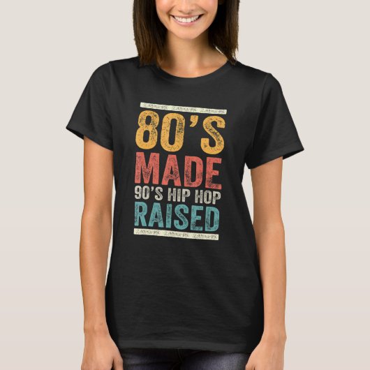 80年代メイド90年代ヒップホップアパレル6 Tシャツ (正面)