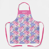 80年代メンフィスアクティブピンク薄紫 エプロン (正面)