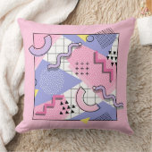 80年代メンフィスアクティブピンク薄紫 クッション (ブランケット)