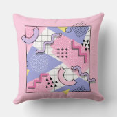 80年代メンフィスアクティブピンク薄紫 クッション (裏面)