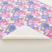 80年代メンフィスアクティブピンク薄紫 シェルパブランケット (3/4)