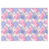 80年代メンフィスアクティブピンク薄紫 テーブルクロス (正面(横))