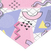 80年代メンフィスアクティブピンク薄紫 ロングテーブルランナー (コーナー)